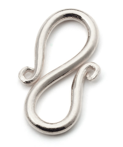 S Hook Jewelry Clasps Sterling Silver Small 11mm 5 per bag-F